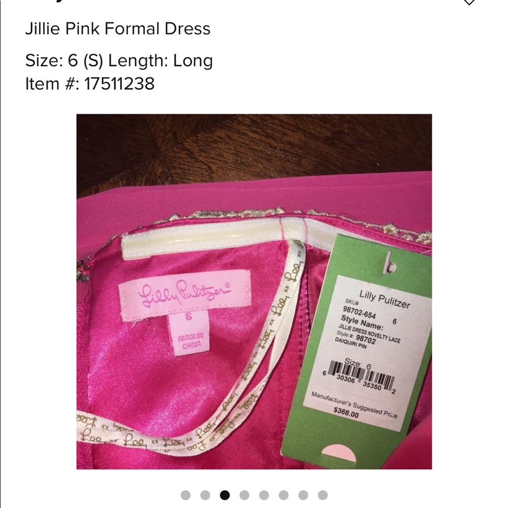 Lilly Pulitzer hot pink strapless maxi dress - 8 - Picture 6 of 10